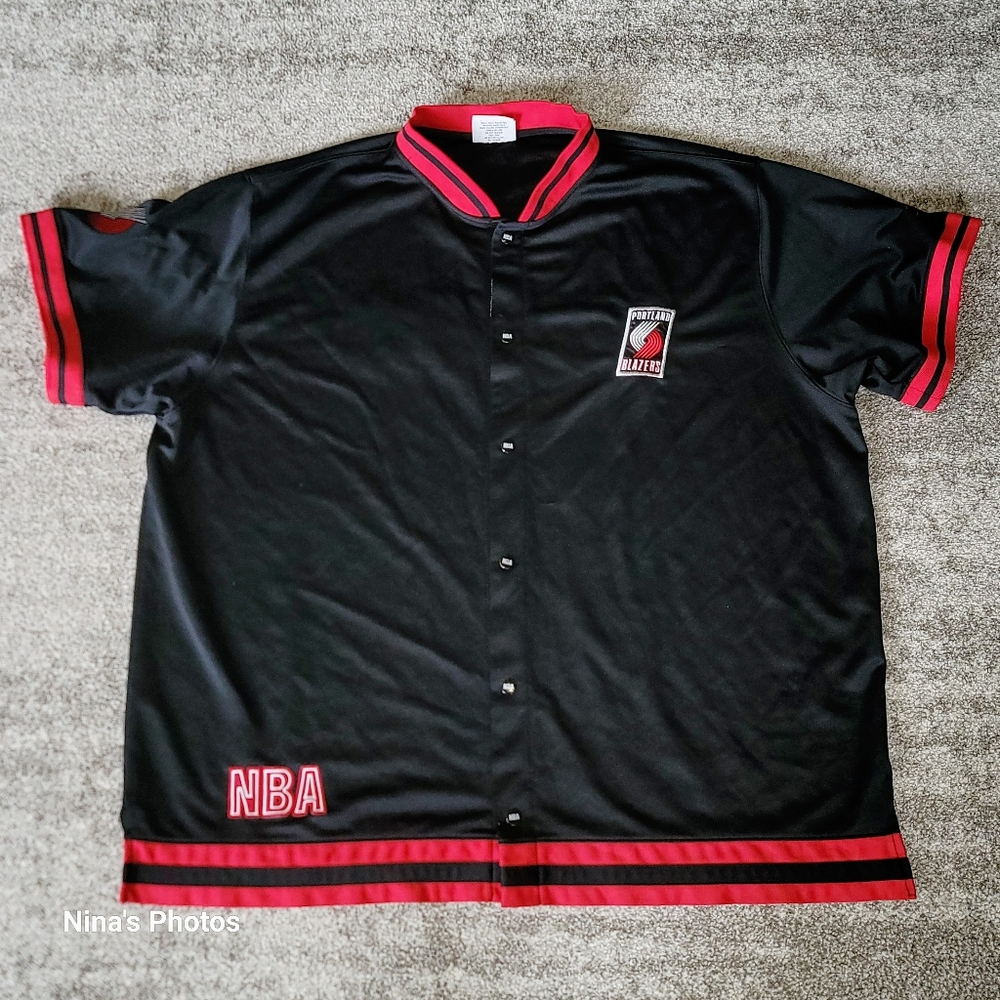 Vintage Unique NBA Portland Trailblazers Warm Up Basketball Jersey Men's 6X